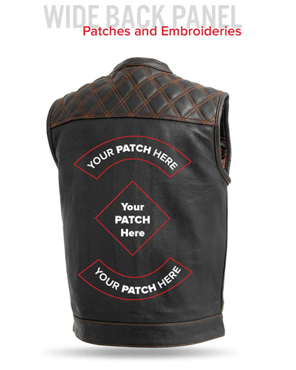 Downside Men's Motorcycle Leather Vest