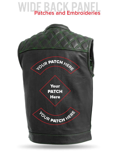 Downside Men's Motorcycle Leather Vest
