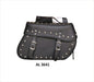 Allstate leather Large studded throw-over PVC Saddle Bag