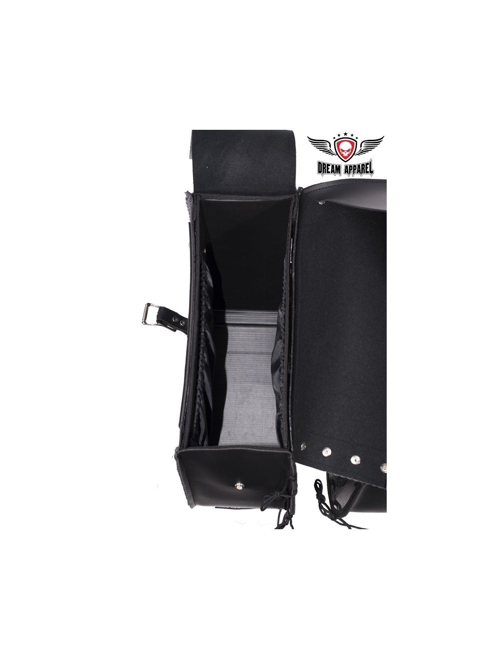 Dream Apparel Studded PVC Motorcycle Saddlebag With Gun Holsters