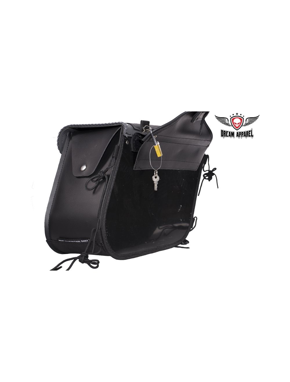 Dream Apparel Studded PVC Motorcycle Saddlebag With Gun Holsters