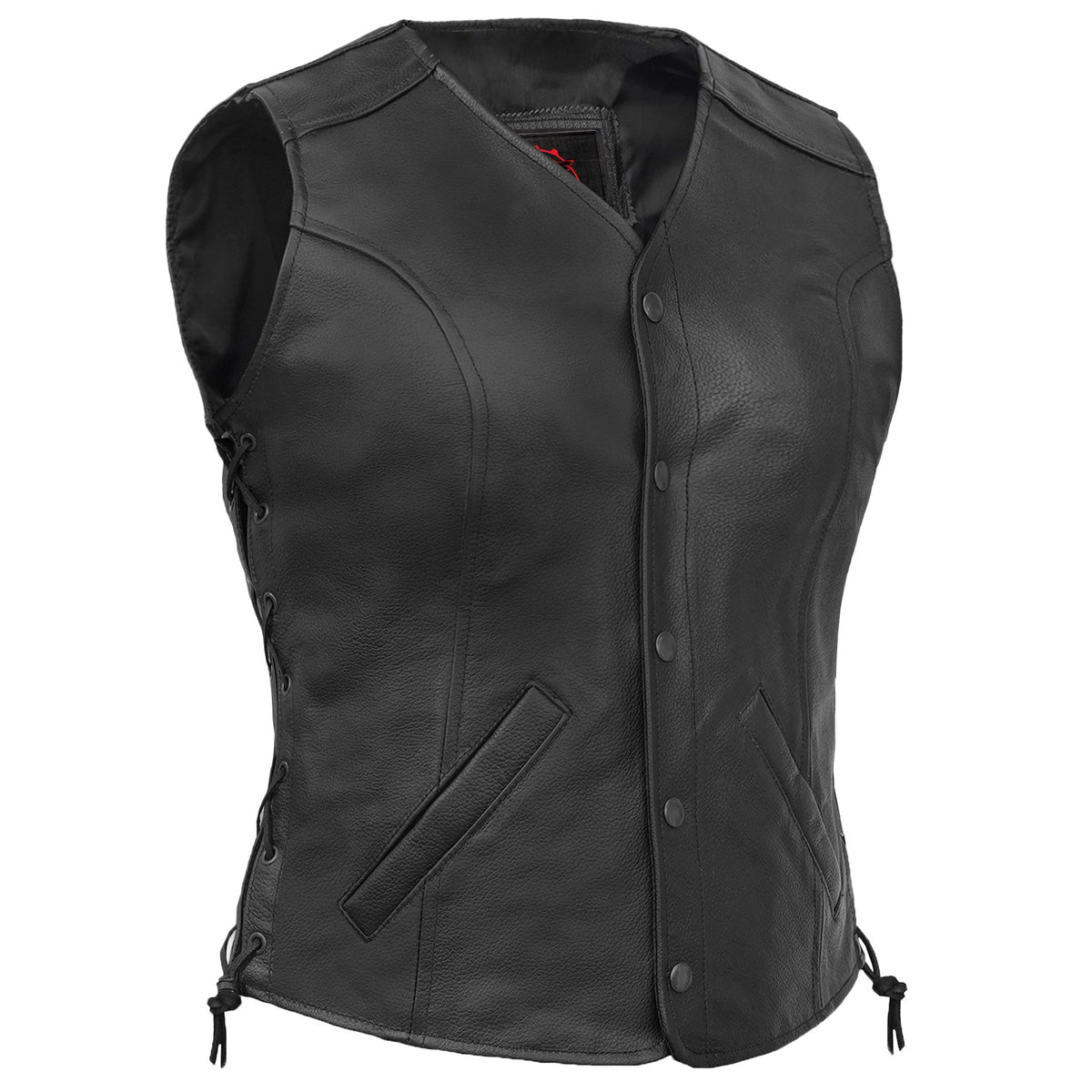 Clara Women's leather motorcycle vest