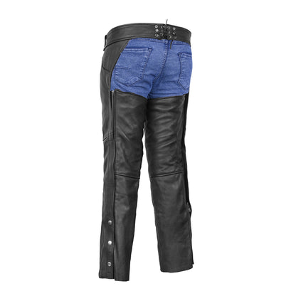 Unisex Basic Coin Pocket Leather Chaps