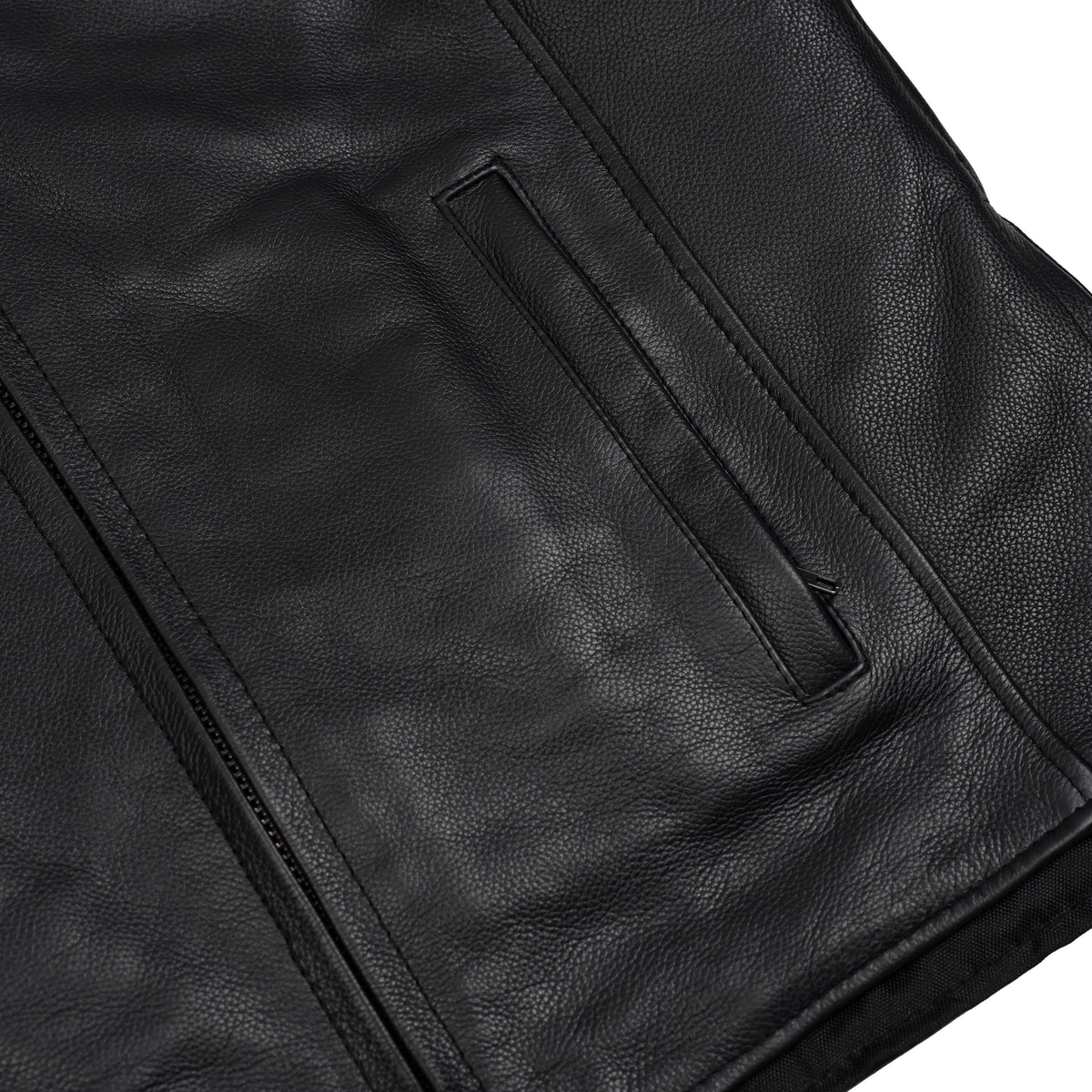Renegade Classic Full Hand Black Leather Motorcycle Jacket