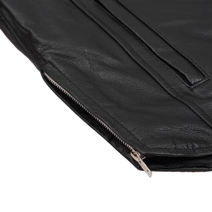 Renegade Classic Full Hand Black Leather Motorcycle Jacket
