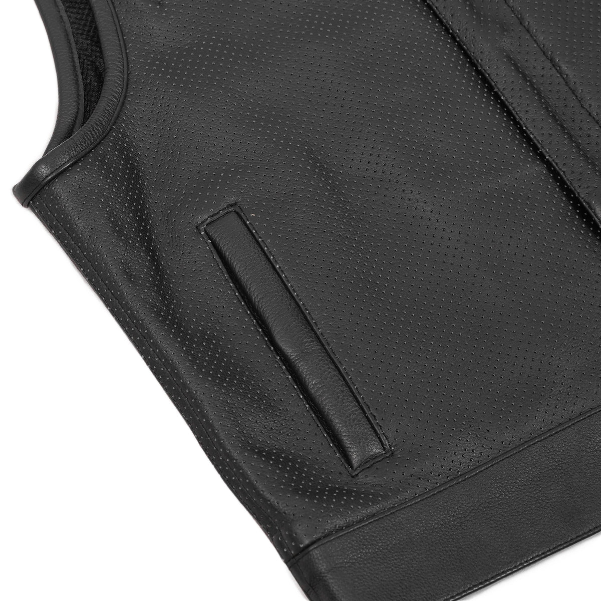 Gravel Ghost Lowcut Mens Leather Motorcycle Vest
