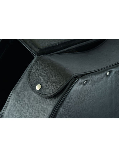 Genuine Naked Leather Concealed Carry Saddlebag with Flame