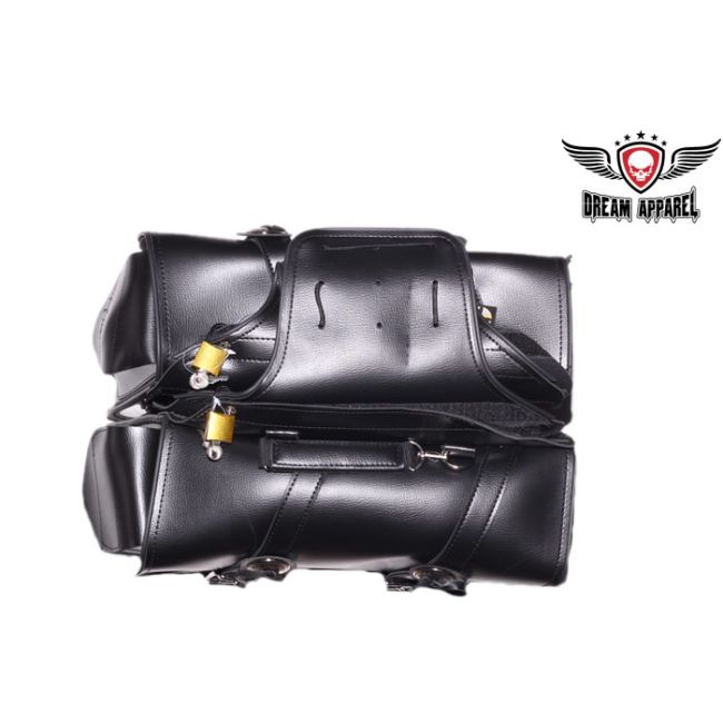Dream Apparel Genuine Leather Motorcycle Saddlebag
