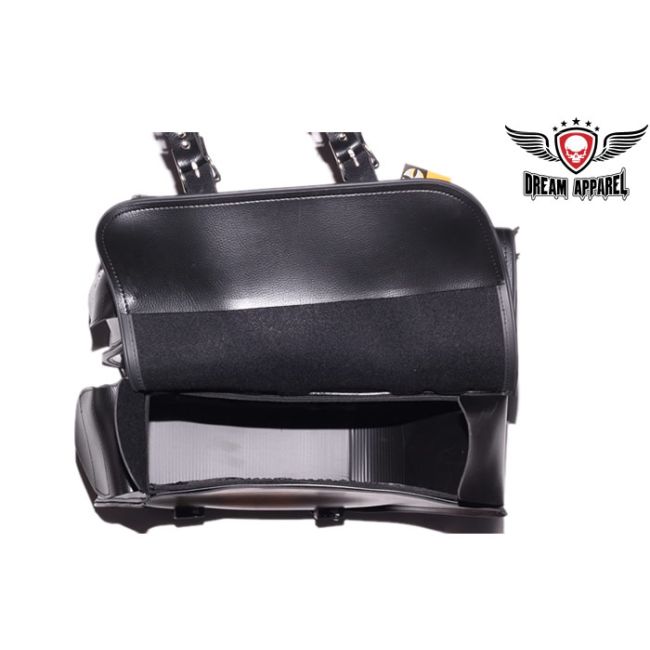 Dream Apparel Genuine Leather Motorcycle Saddlebag