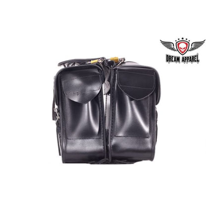Dream Apparel Genuine Leather Motorcycle Saddlebag