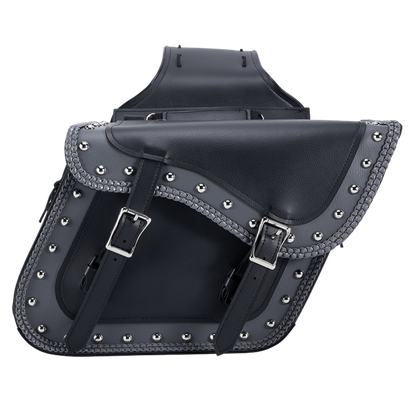 Dream Apparel PVC Motorcycle Saddlebag With Studs