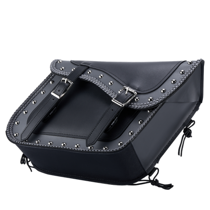 Dream Apparel PVC Motorcycle Saddlebag With Studs