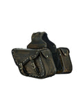 Dream Apparel Genuine Distressed Brown Naked Leather Concealed Carry Saddlebag