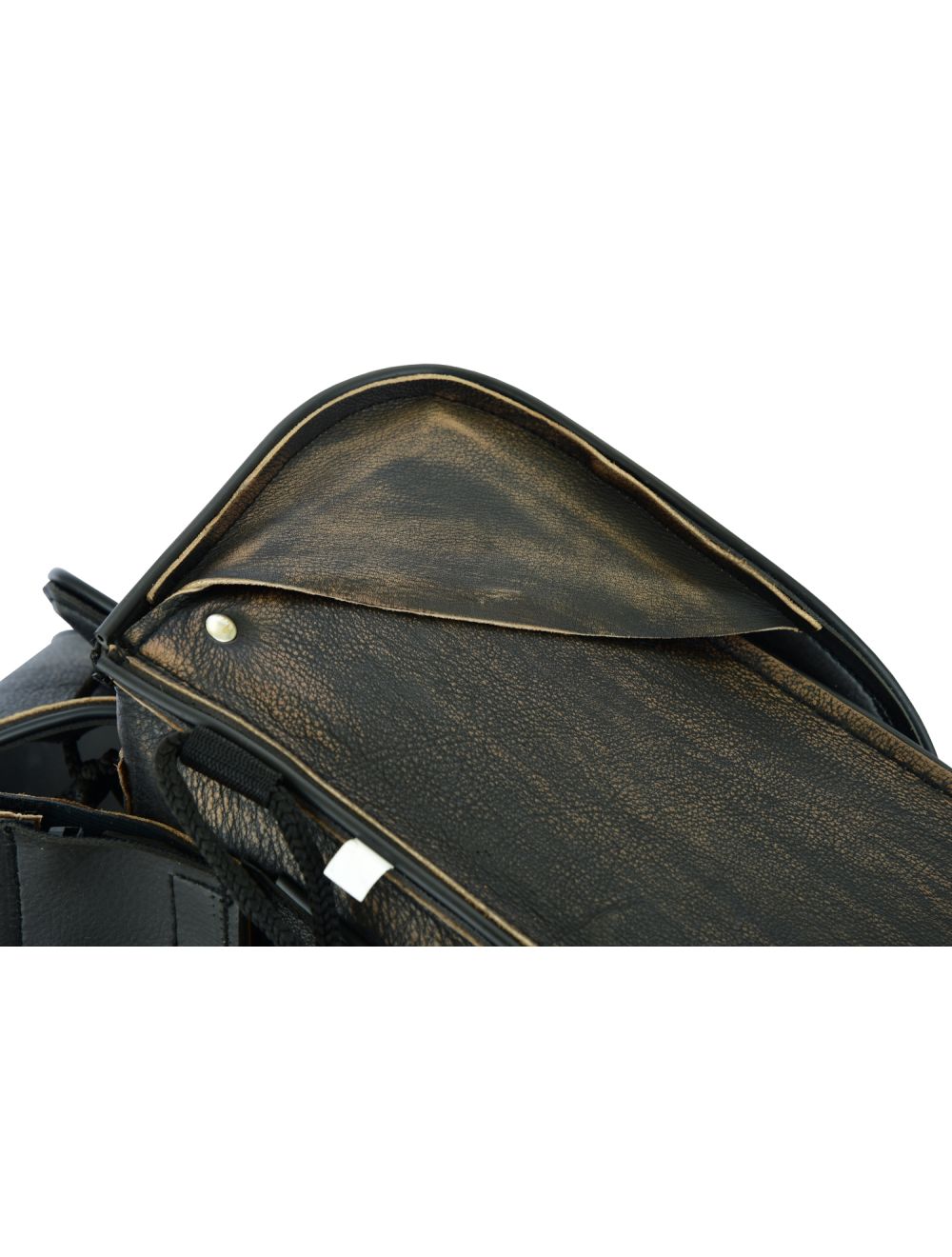 Dream Apparel Genuine Distressed Brown Naked Leather Concealed Carry Saddlebag