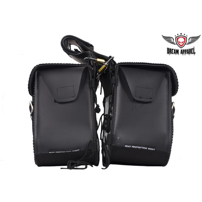 Dream Apparel Motorcycle Saddlebag With No Studs