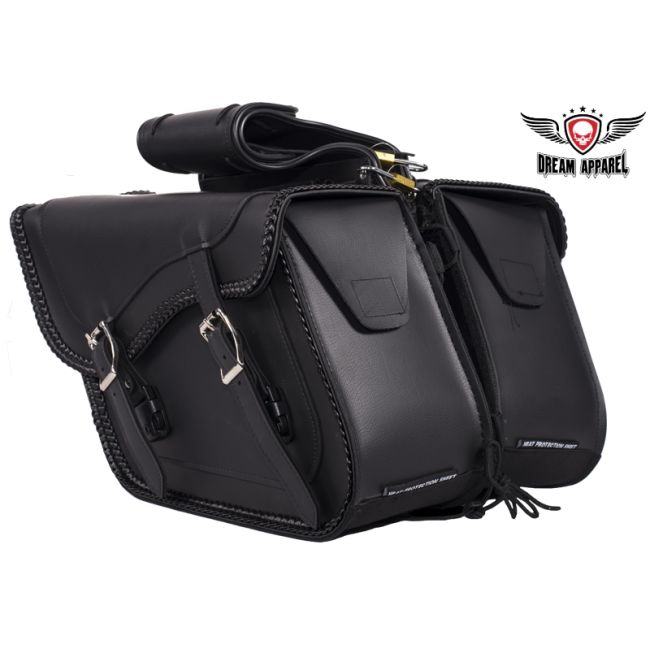 Dream Apparel Motorcycle Saddlebag With No Studs