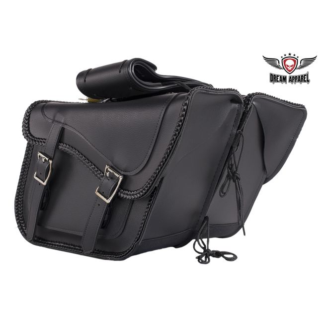Dream Apparel Motorcycle Saddlebag With No Studs