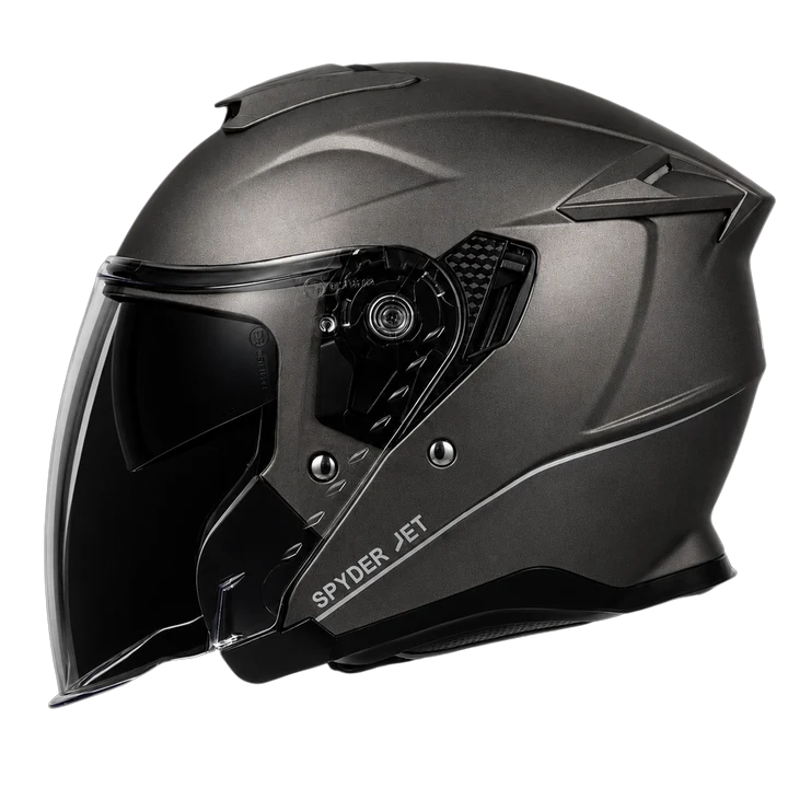 D.O.T. & ECE Daytona Spyder Jet- Gun Metal Grey Dull Metallic