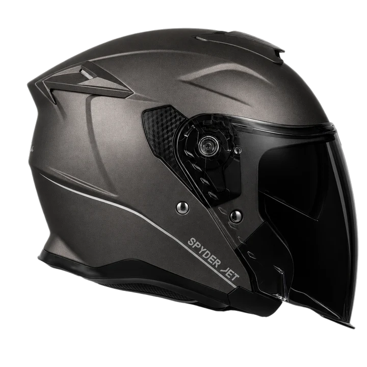 D.O.T. & ECE Daytona Spyder Jet- Gun Metal Grey Dull Metallic