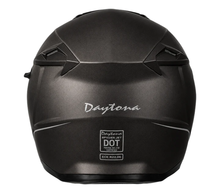 D.O.T. & ECE Daytona Spyder Jet- Gun Metal Grey Dull Metallic