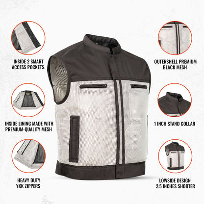 Blaze Lowcut Men's Motorcycle Mesh Vest