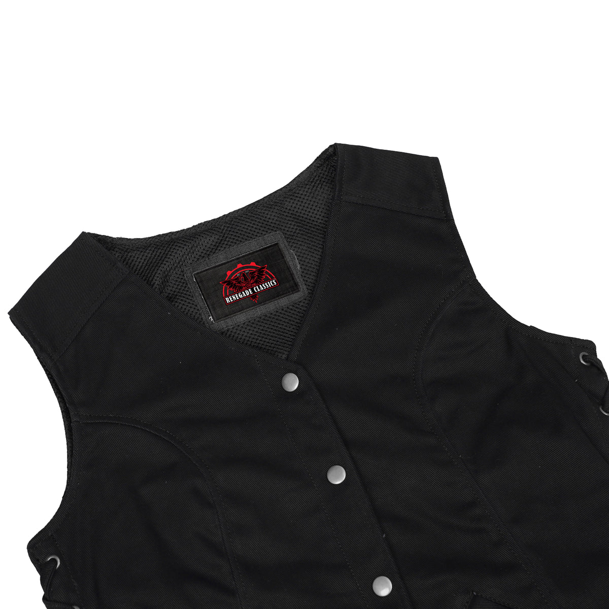 Women's Denim Longer Body ¾ Vest - Side Laces