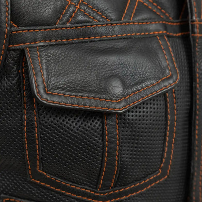 Bonnie Perforated Women's Motorcycle Leather Vest