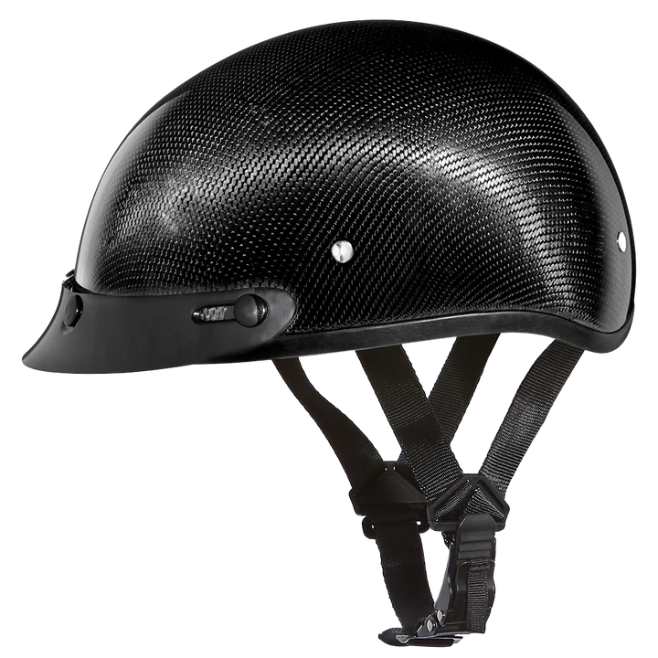 D.O.T. Daytona Skull Cap- Grey Carbon Fiber