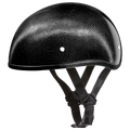 D.O.T. Daytona Skull Cap W/O Visor- Grey Carbon Fiber