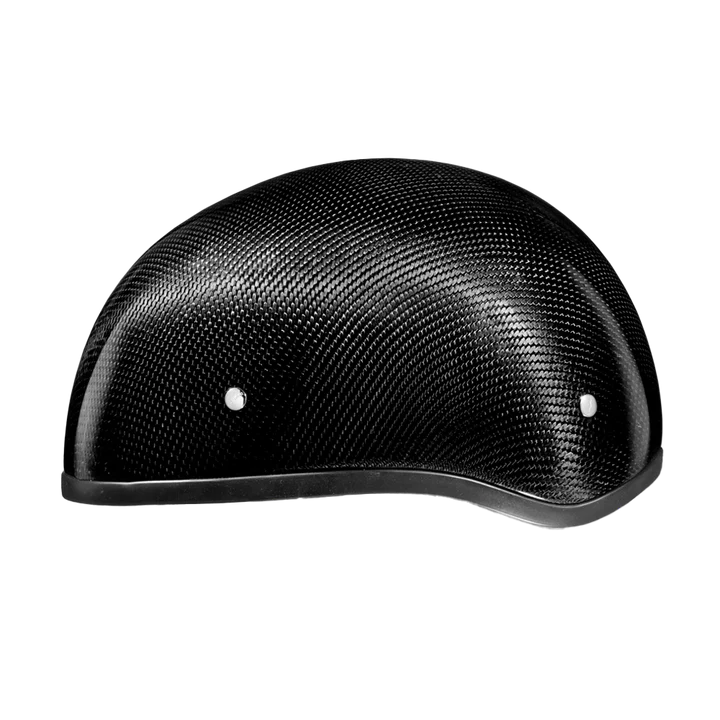 D.O.T. Daytona Skull Cap W/O Visor- Grey Carbon Fiber