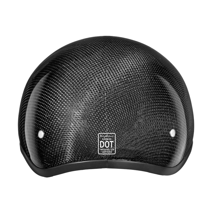 D.O.T. Daytona Skull Cap W/O Visor- Grey Carbon Fiber