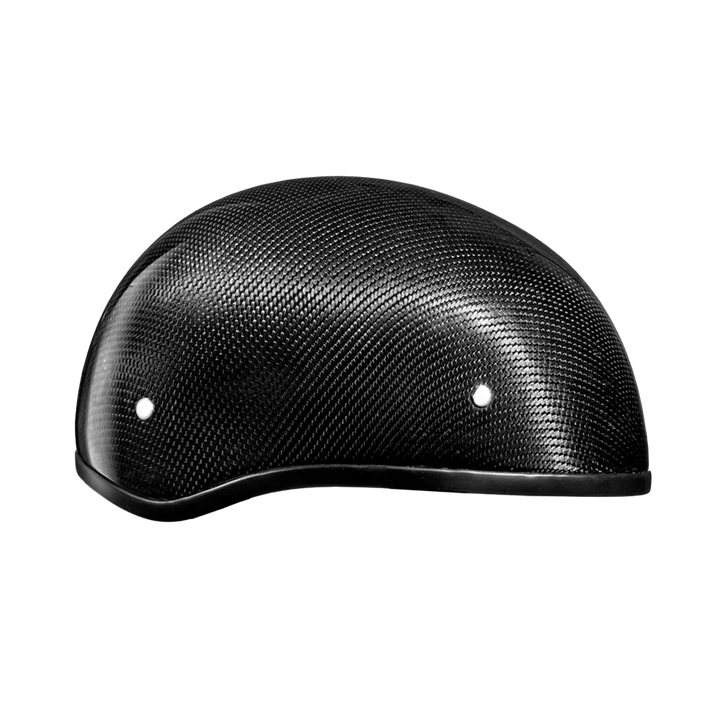D.O.T. Daytona Skull Cap W/O Visor- Grey Carbon Fiber