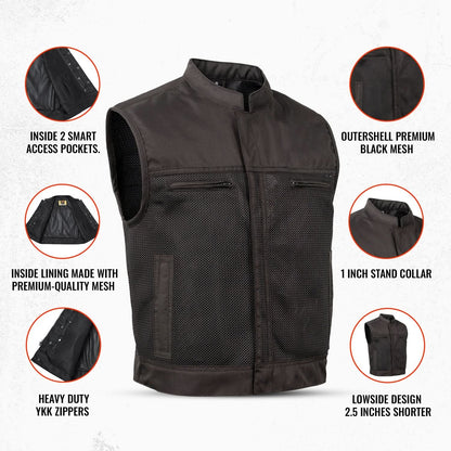 Blaze Lowcut Men's Motorcycle Mesh Vest