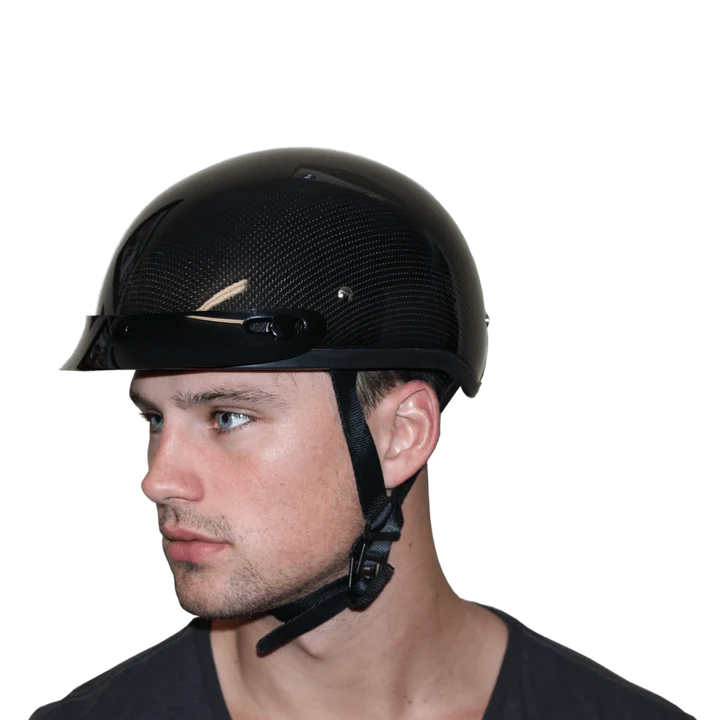 D.O.T. Daytona Skull Cap- Grey Carbon Fiber