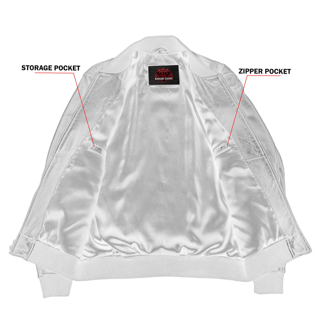 Stalwart Men's Fashion Black Leather Bomber Jacket